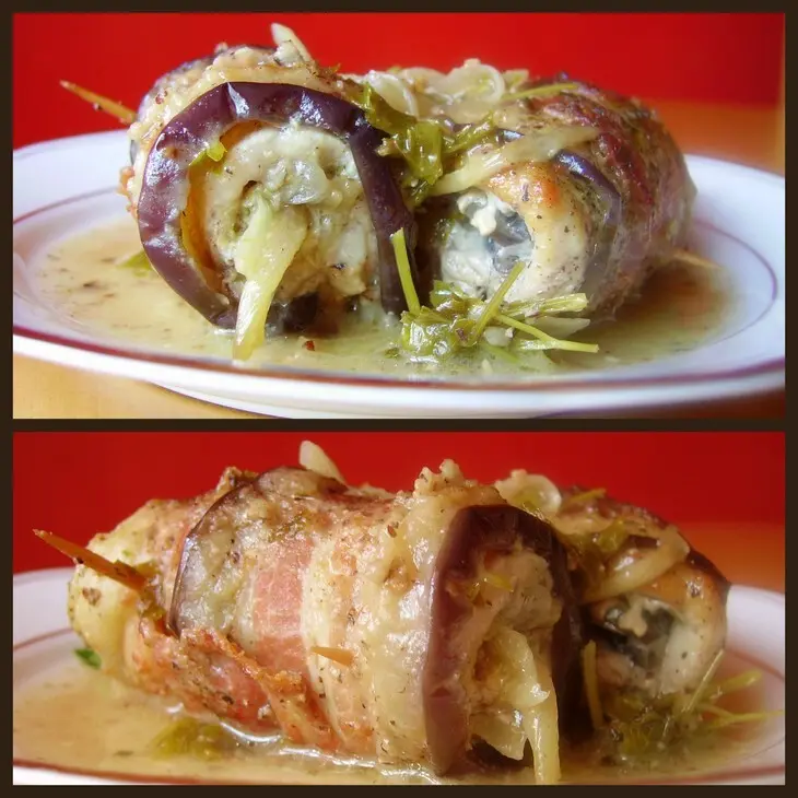 Рулетики с мясом  "баклажановая шалость": шаг 2