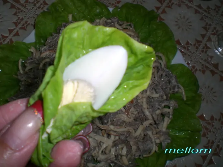 Салат из сердца с сыром: шаг 4