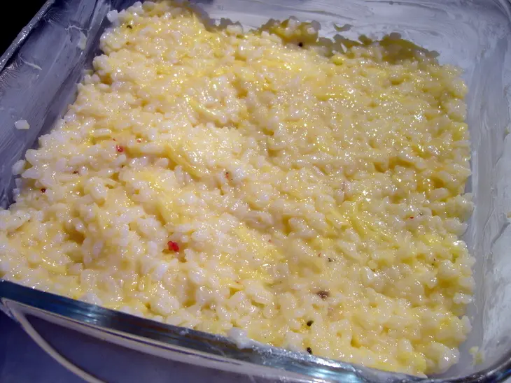 Гратен рисовый  с мясом и грибами: шаг 3