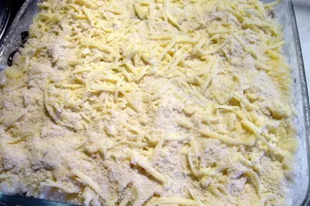 Гратен рисовый  с мясом и грибами: шаг 5