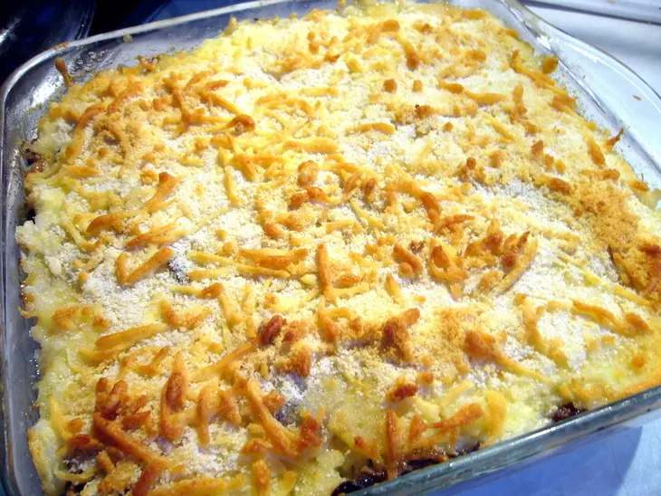 Гратен рисовый  с мясом и грибами: шаг 6
