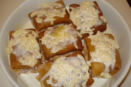 Блинчики с мясной начинкой: шаг 3