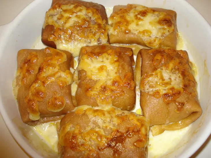 Блинчики с мясной начинкой: шаг 4