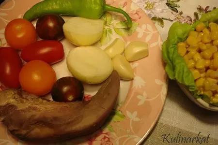 Язык тушеный с овощами: шаг 1