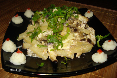Картофель с баклажанами в сливках: шаг 5