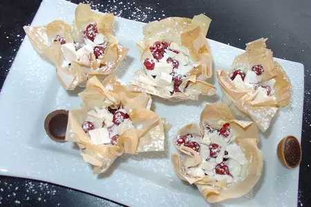 Фило-корзиночки с козьим сыром.: шаг 3