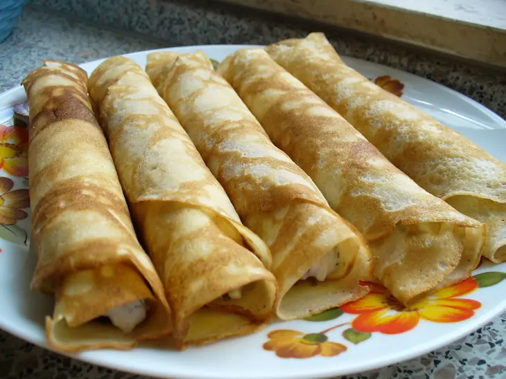 Блинчатые трубочки с вкусной начинкой: шаг 5