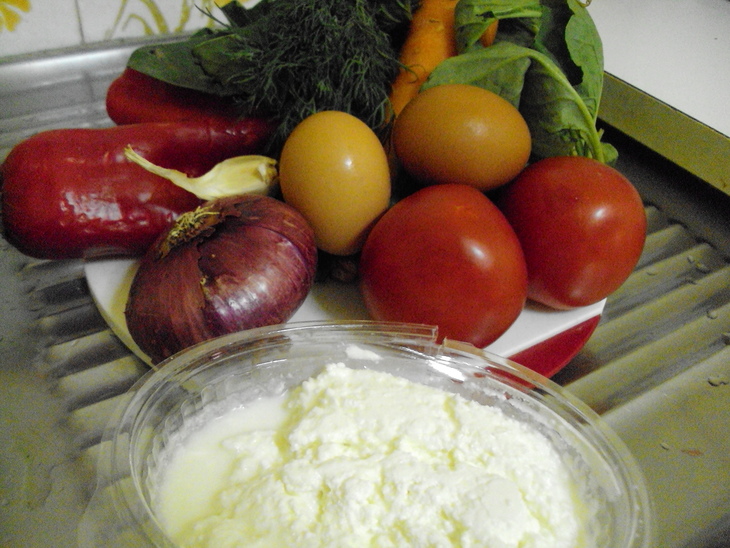 Тарт с сыром и овощами.: шаг 1