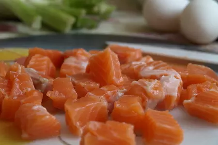 Киш с форелью, креветками и фенхелем: шаг 4