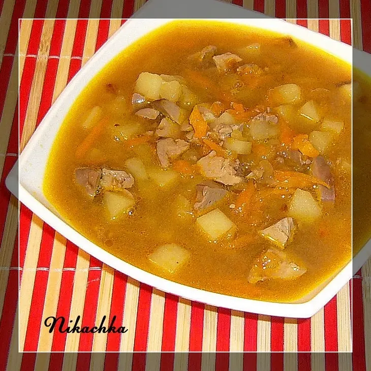 Похлёбка из куриной печени: шаг 1