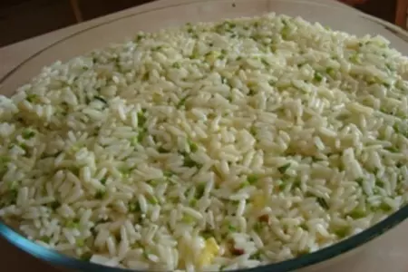 Запеканка с рыбой, кальмарами , овощами и рисом: шаг 6