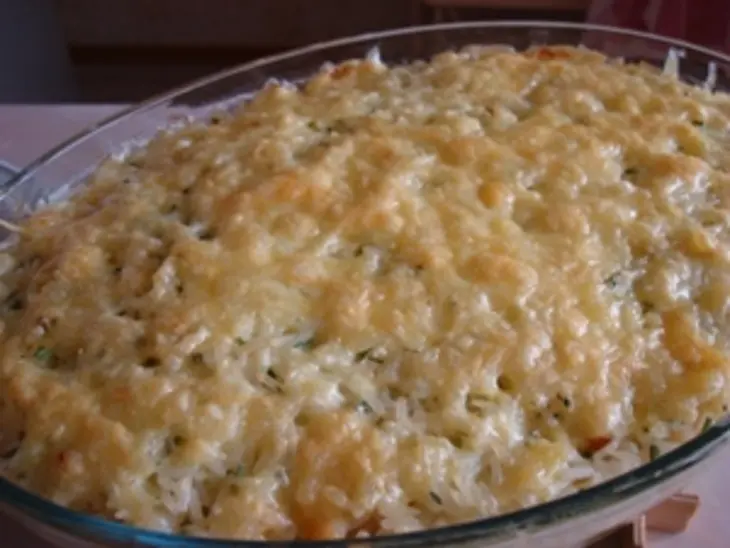 Запеканка с рыбой, кальмарами , овощами и рисом: шаг 8