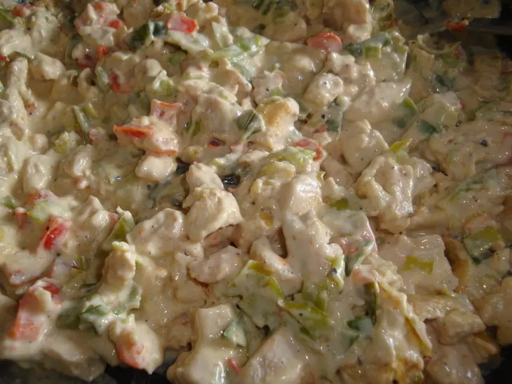 Блинные мешочки с начинкой: шаг 3
