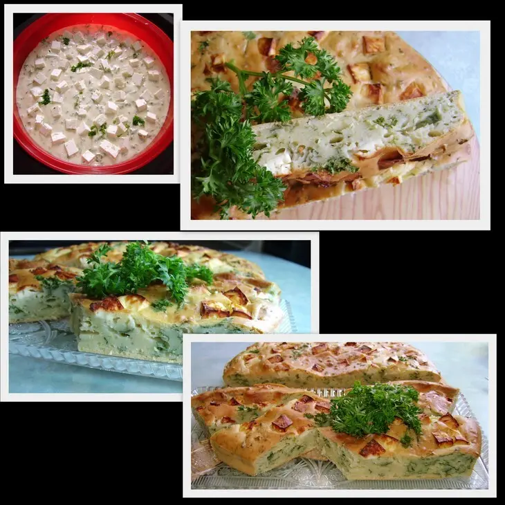 Feta - запеканка ароматная с петрушкой и базиликом: шаг 1