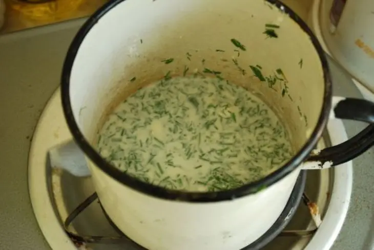 Кукурузные початки с сыром и зеленью: шаг 2