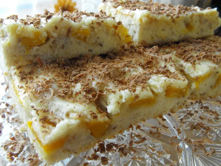 Нежный пирог с персиками.: шаг 7