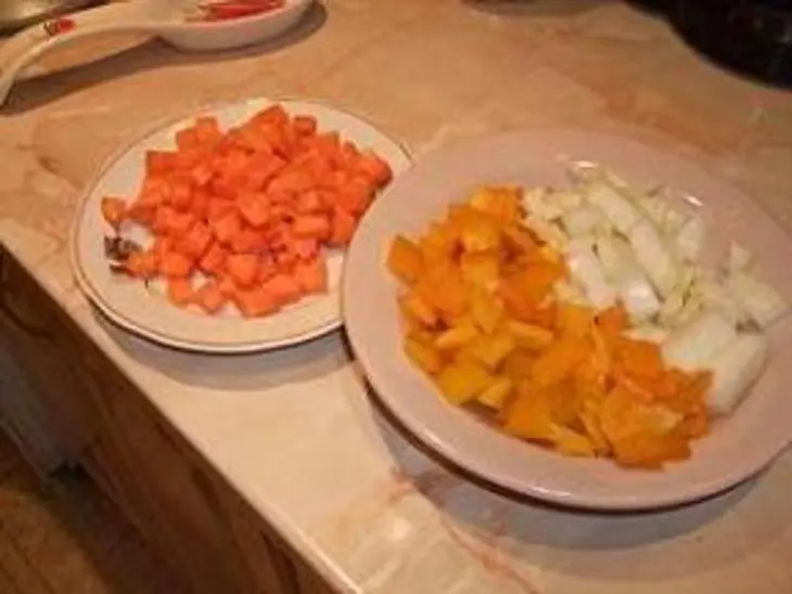 Филе индейки с овощами: шаг 1