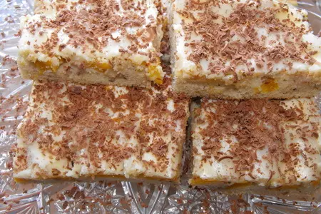Нежный пирог с персиками.: шаг 8