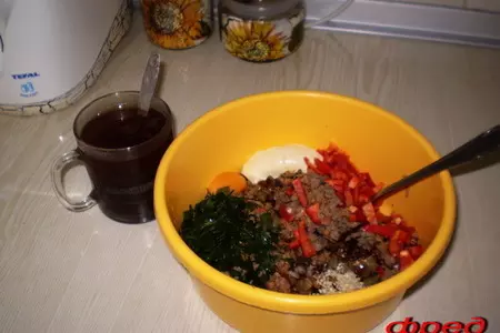 Мясной рулет с печенью: шаг 4