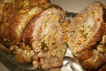 Мясной рулет с печенью: шаг 9