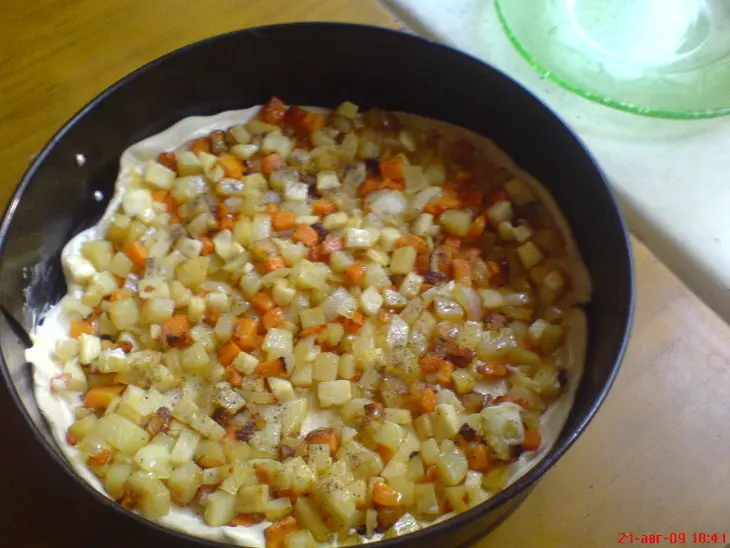 Слоёный пирог с овощами: шаг 3