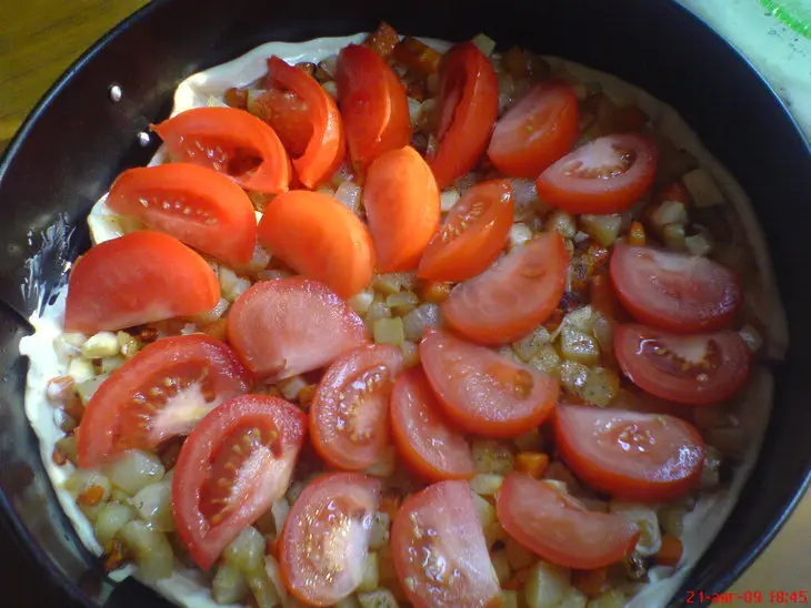 Слоёный пирог с овощами: шаг 4