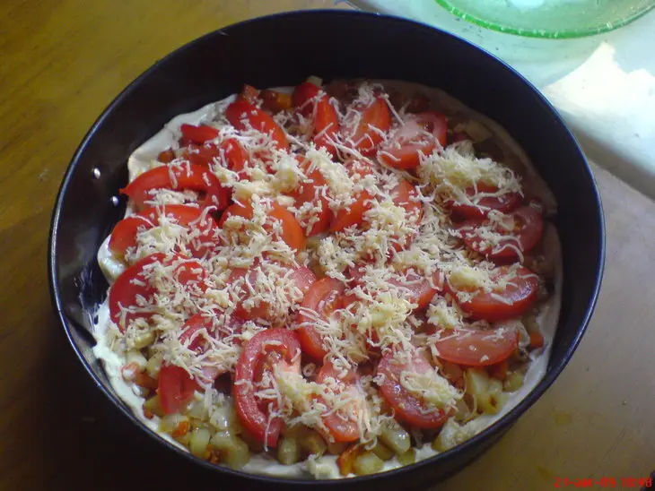 Слоёный пирог с овощами: шаг 5