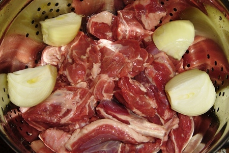 Кийма кабоб - шашлык из рубленного мяса: шаг 1