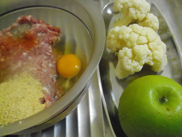 Цветная капуста с мясом: шаг 3