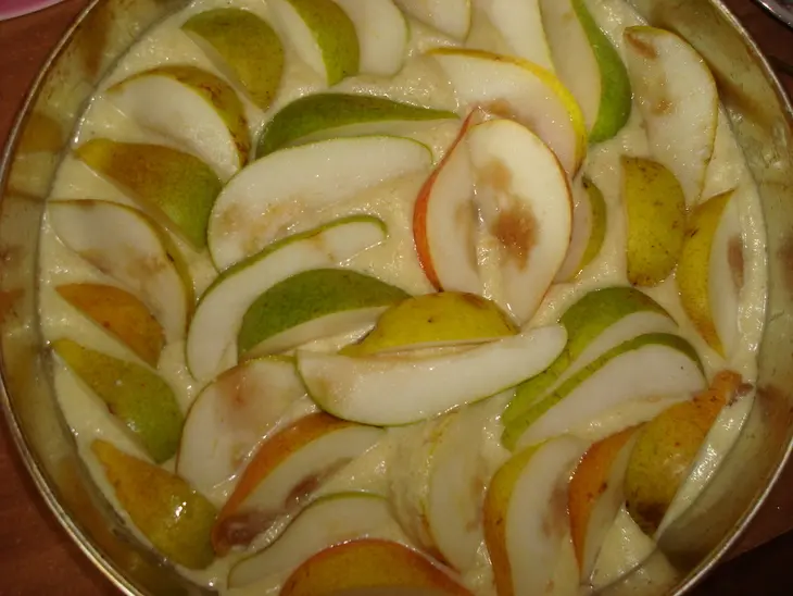 Кокосовый манник с грушами: шаг 3
