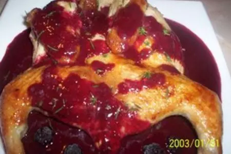 Жаренный цыпленок с ежевичным соусом: шаг 2