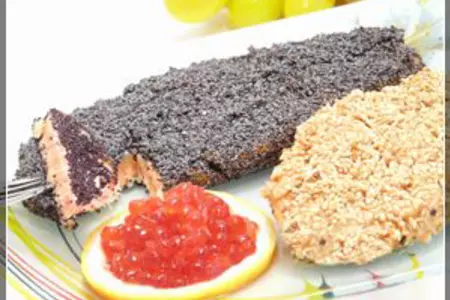Семга в маковой и кунжутной панировке.: шаг 2