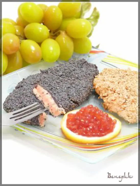 Семга в маковой и кунжутной панировке.: шаг 3