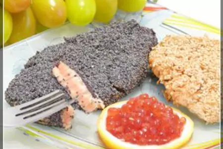 Семга в маковой и кунжутной панировке.: шаг 3