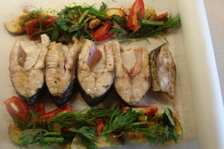 Запеченная рыба с овощами.: шаг 5