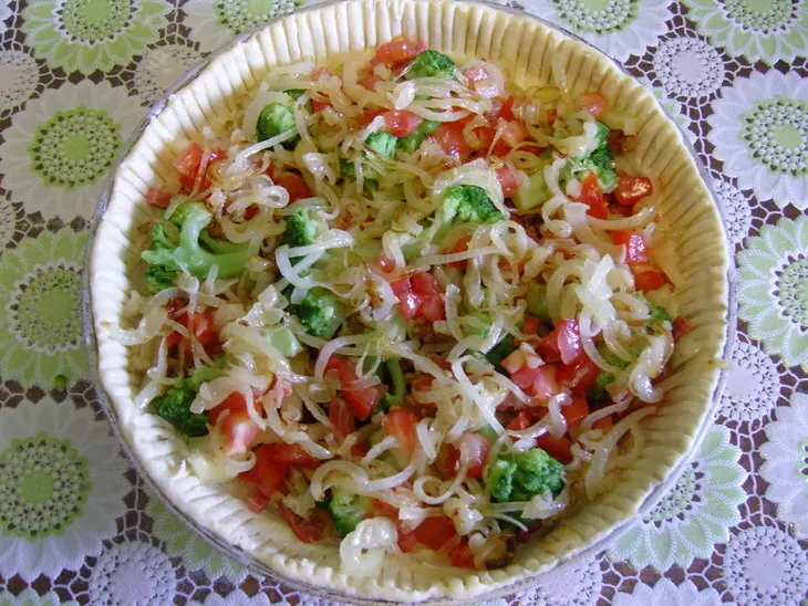 Сливочный пирог с брокколи: шаг 8