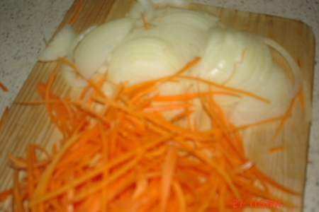 Закуска "хе " с морепродуктами и  морковью: шаг 1
