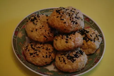 Овсяно-творожное печенье  с яблоками: шаг 7