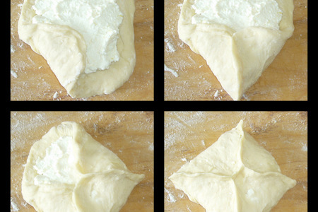 Пирожки с творогом из творожно-дрожжевого теста: шаг 5