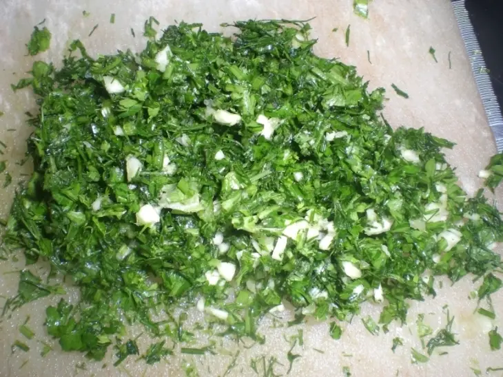 Салат из зелёной стрючковой фасоли: шаг 5