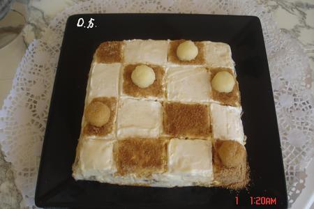 Закусочный тортик"шашки": шаг 6
