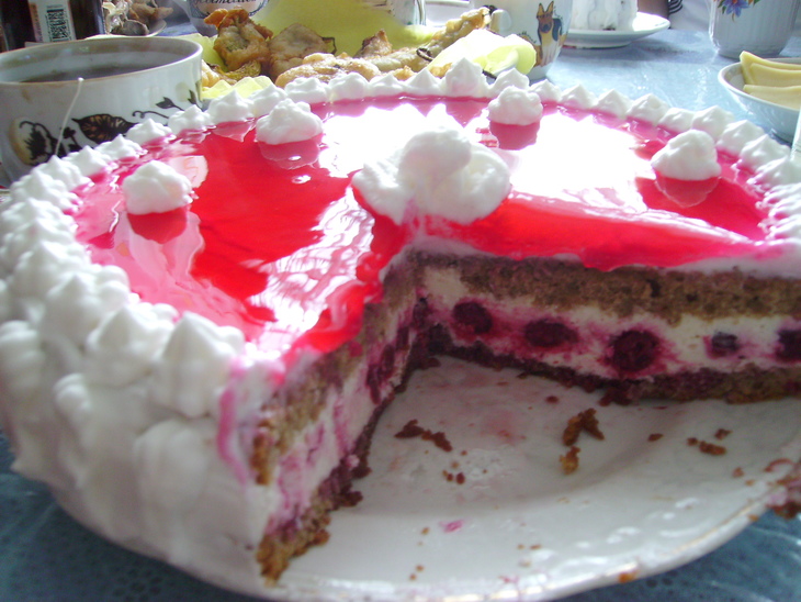 Творожно-вишневый торт "очарование": шаг 3