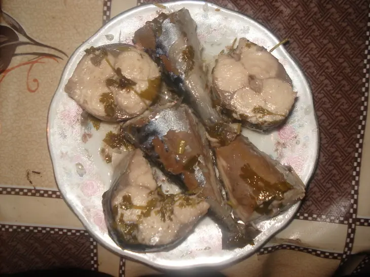 "киндзмари "рыба в соусе уксусе и киндзы: шаг 3