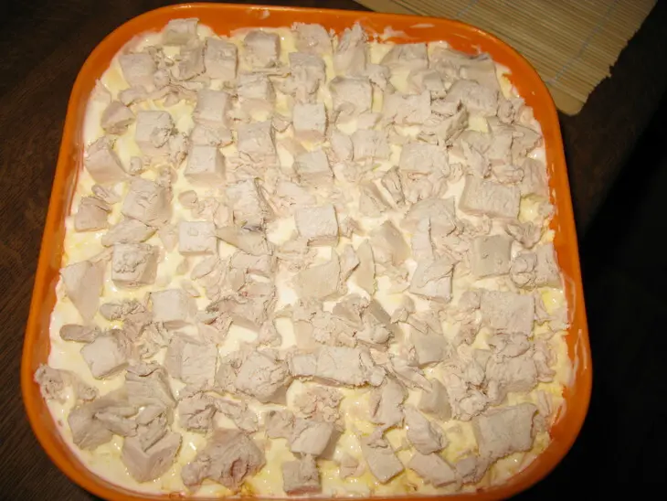 Салат "грибная поляна" с курицей: шаг 5