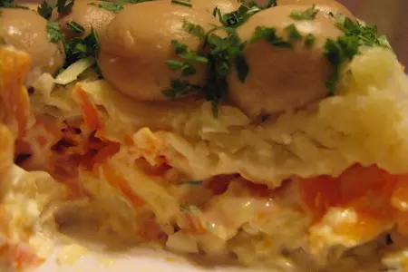 Салат "грибная поляна" с курицей: шаг 9
