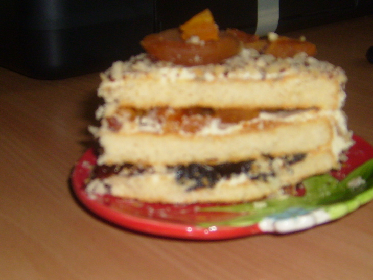 Торт  с сухофруктами: шаг 6
