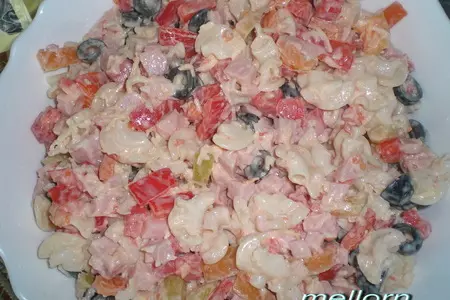 Салат по-итальянски с макаронами: шаг 7