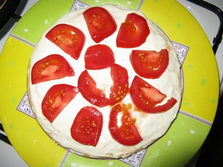 Блинный закусочный торт: шаг 4