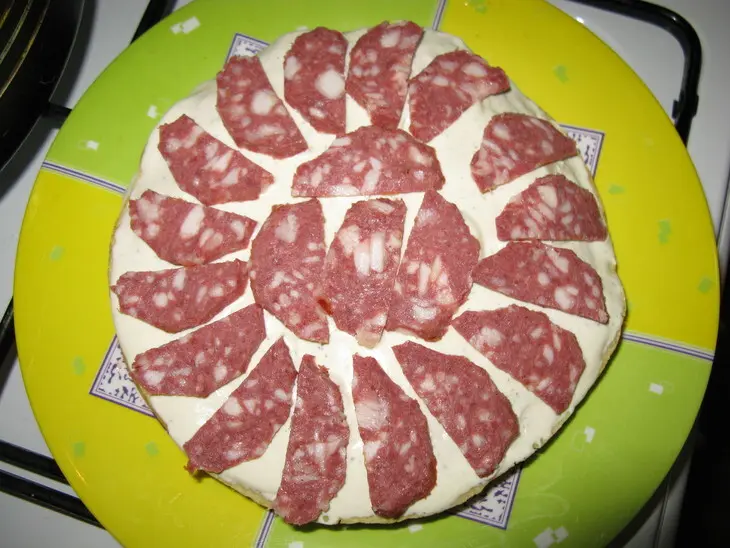 Блинный закусочный торт: шаг 5