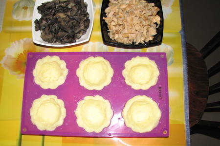 Картофельные тарталетки с грибами: шаг 2
